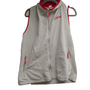 Cardinals Mens/ Adult XL Full Zip Up Sleeveless Fleece Vest‎ Gray